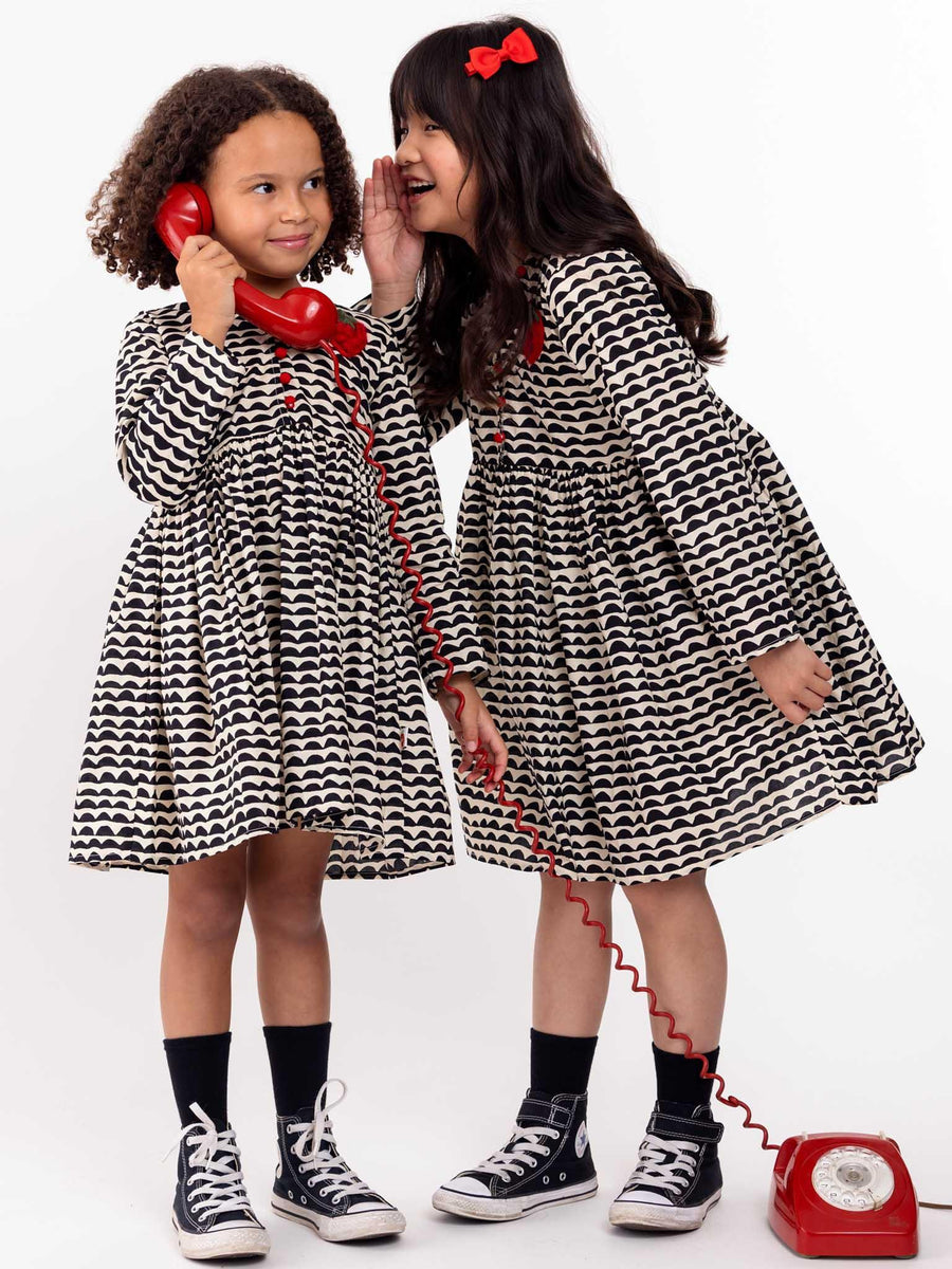 Wiggly Black Adriana Dress