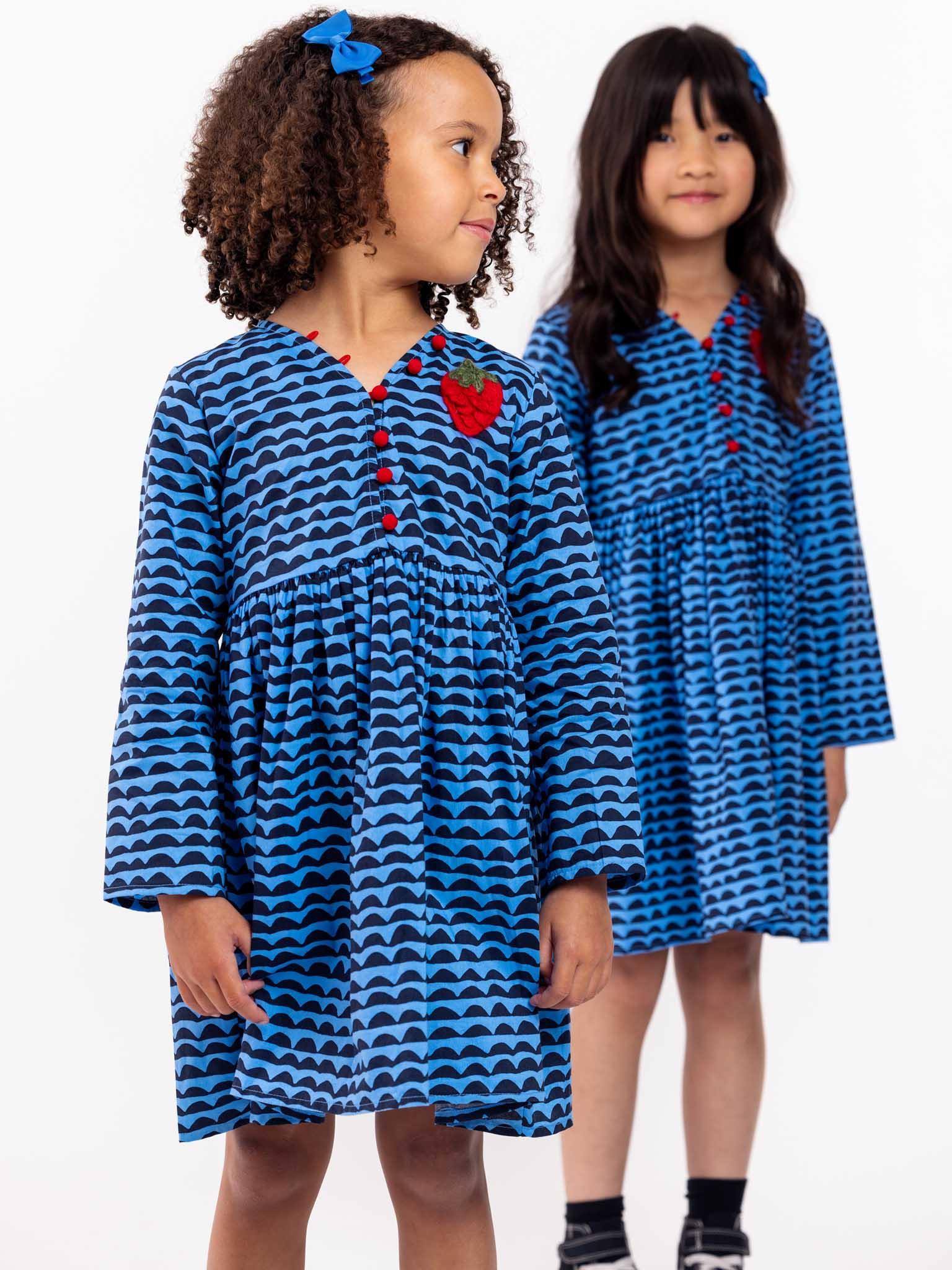 Wiggly Blue Adriana Dress - Oobi