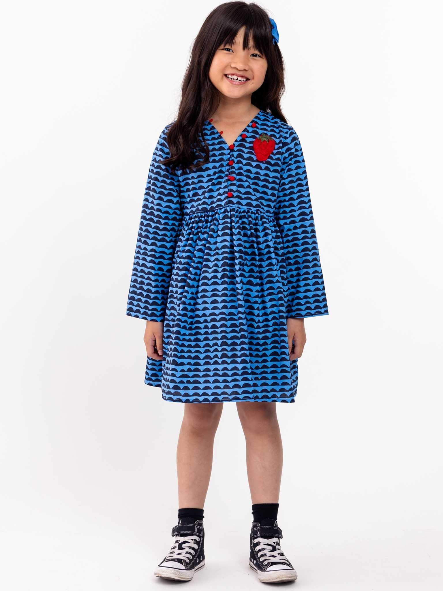 Wiggly Blue Adriana Dress - Oobi