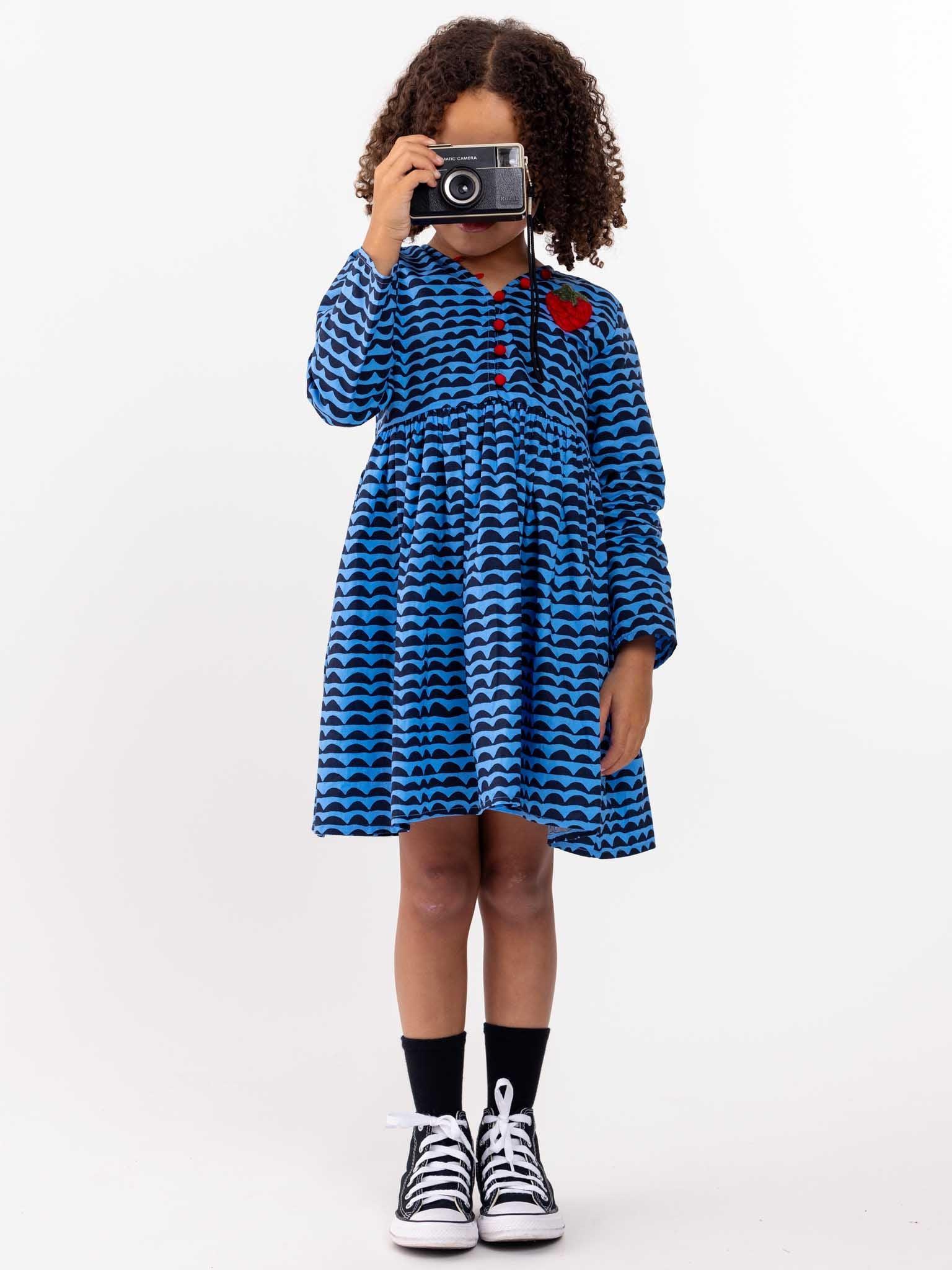 Wiggly Blue Adriana Dress