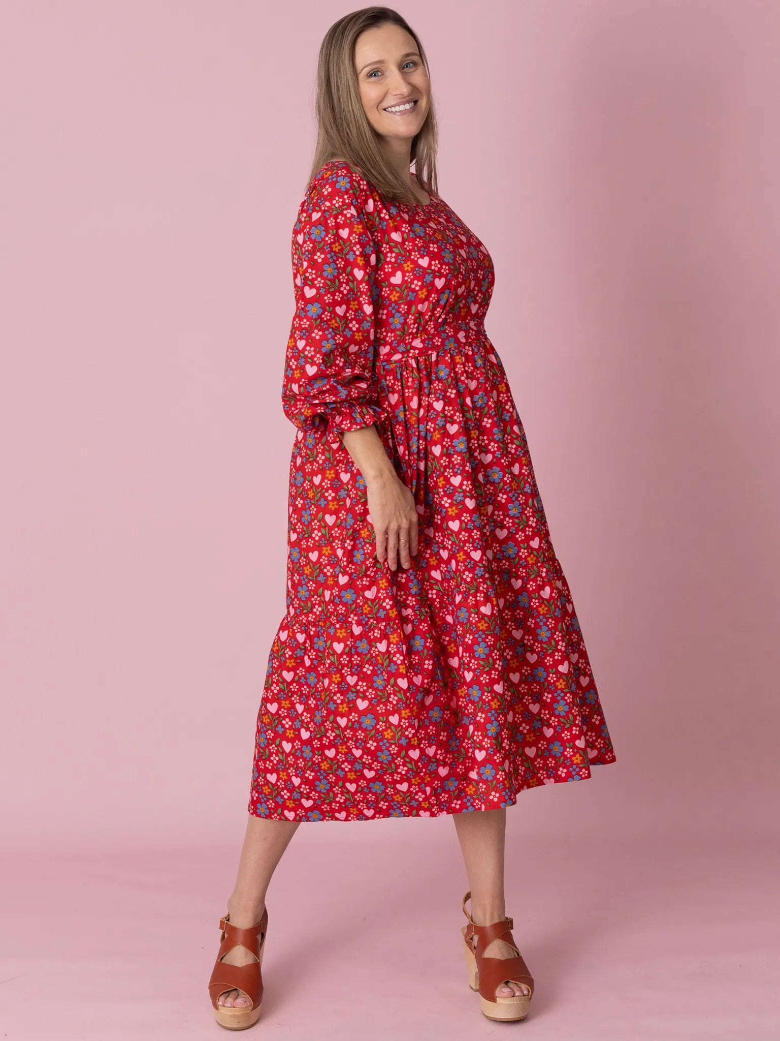 Wild Hearts Women’s Midi Sleeve Dress