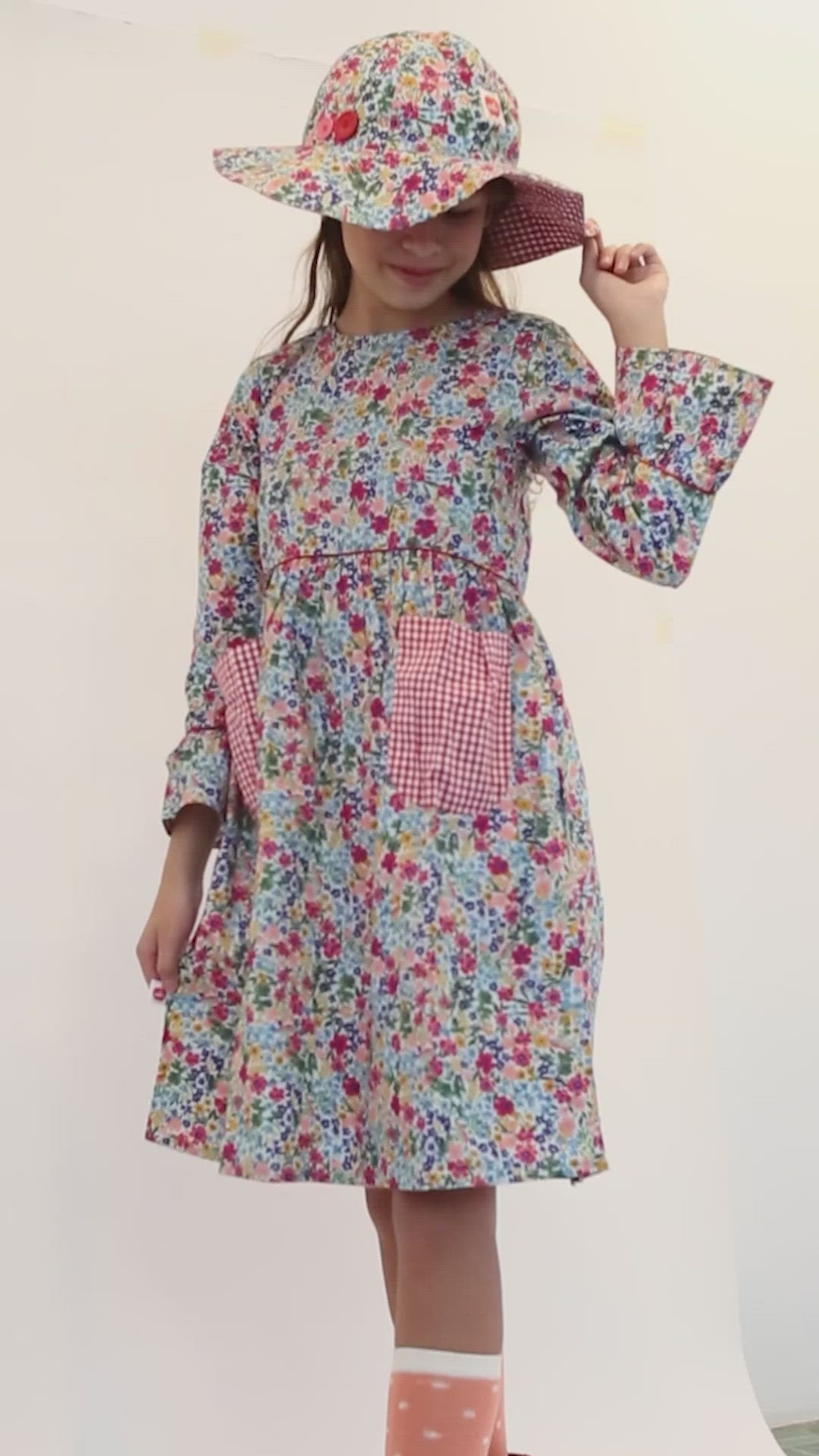 Blue floral dress