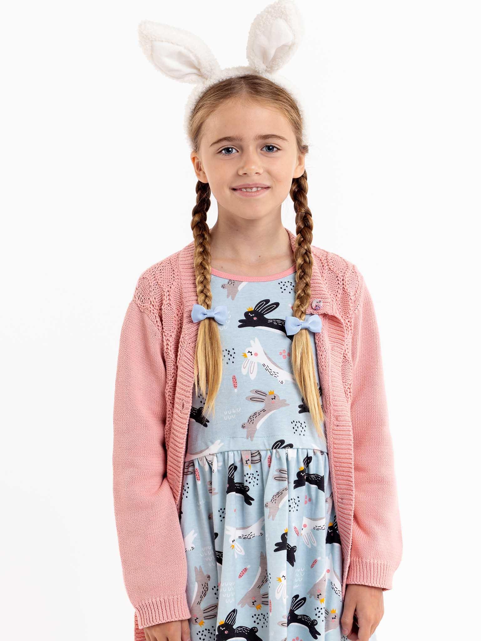 Audrina Pink Icing Cotton Cardigan - Oobi