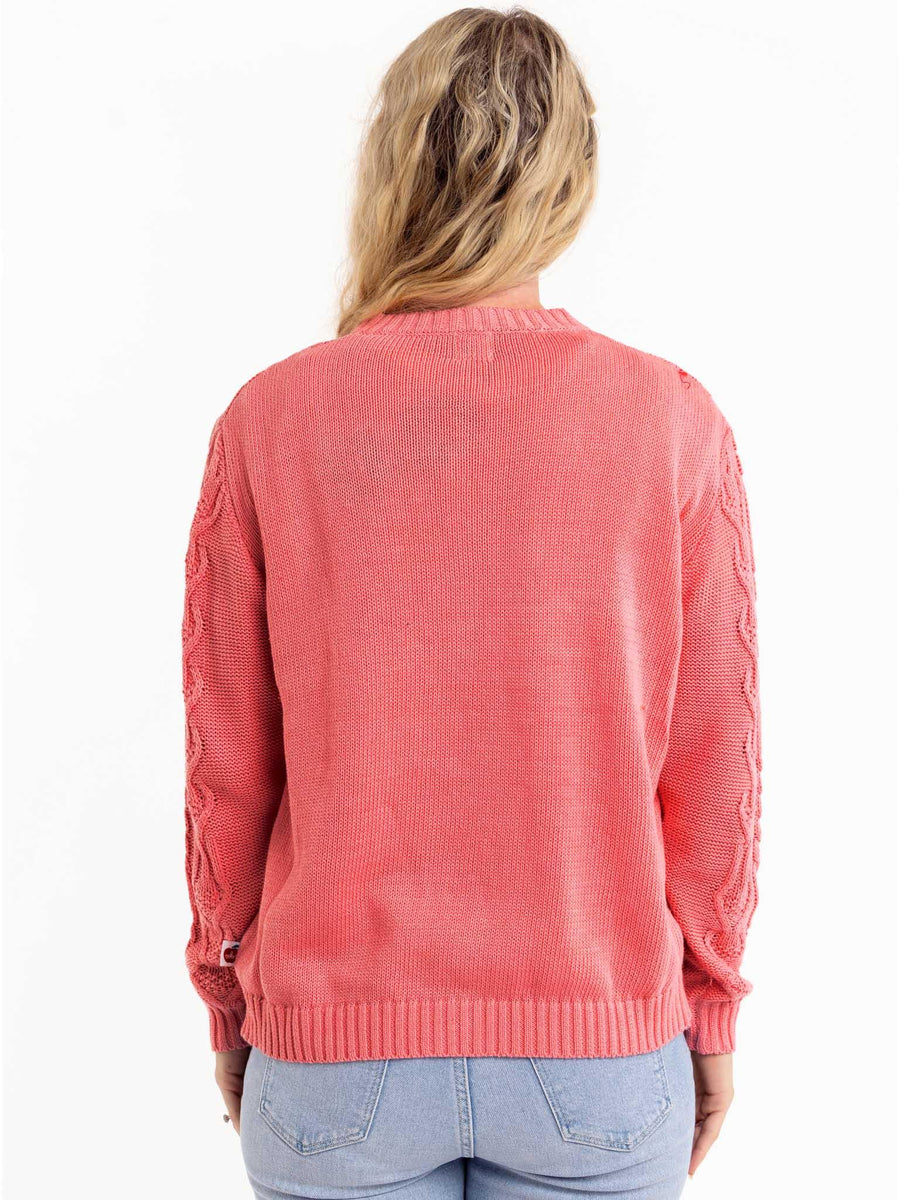 Women's Willow Geranium Pink Cardigan