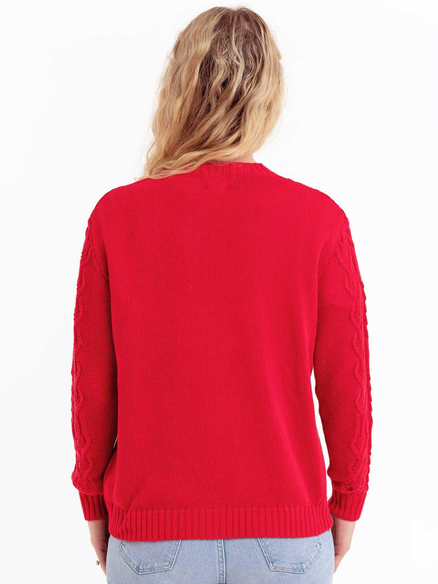Women's Willow Red Cardigan
