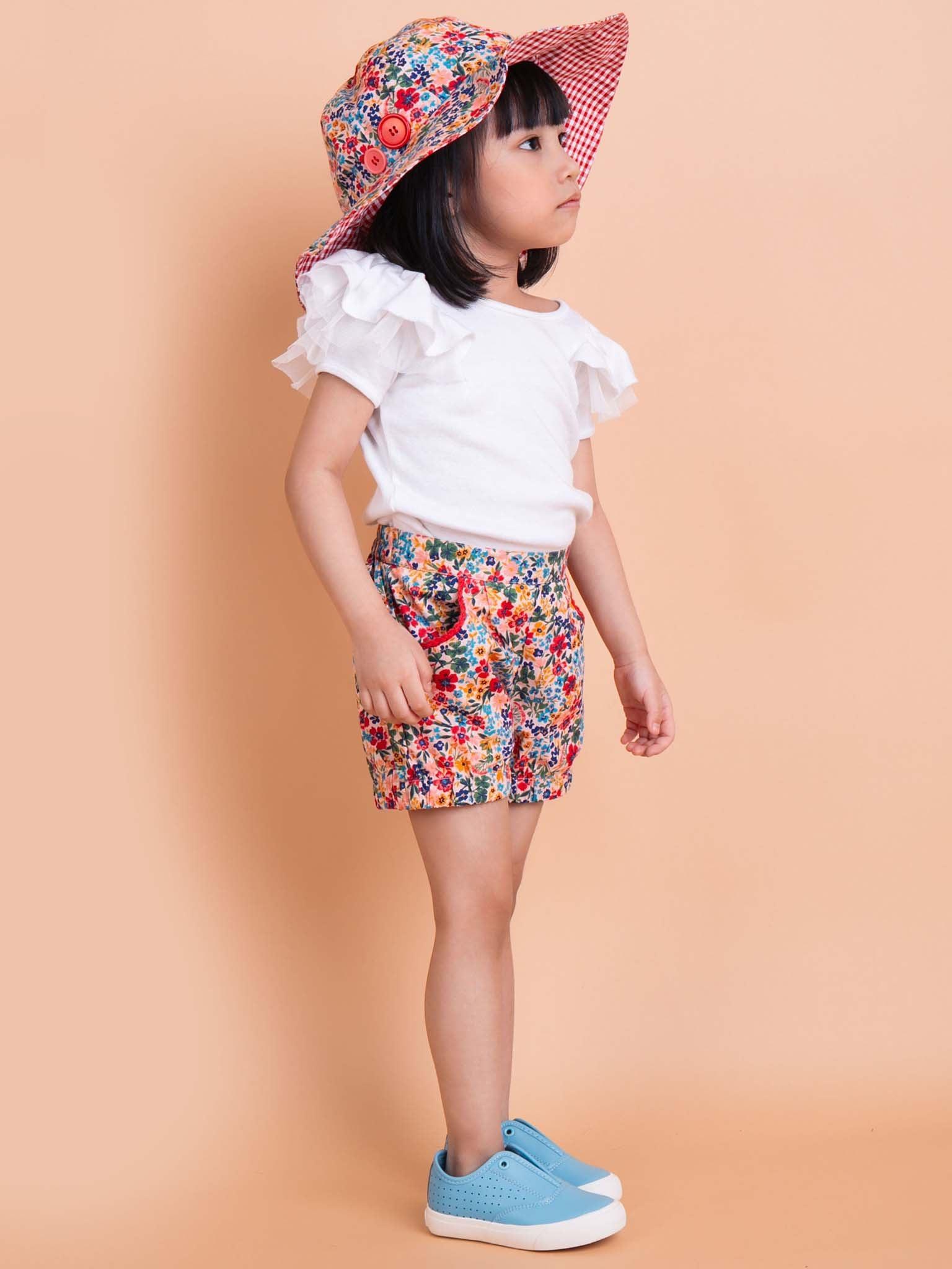 Marnie Pink Forest Flower Shorts - Oobi