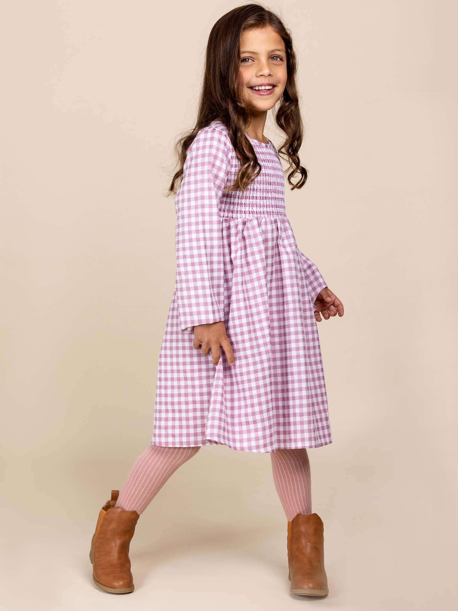 Dusky Pink Rib Tights