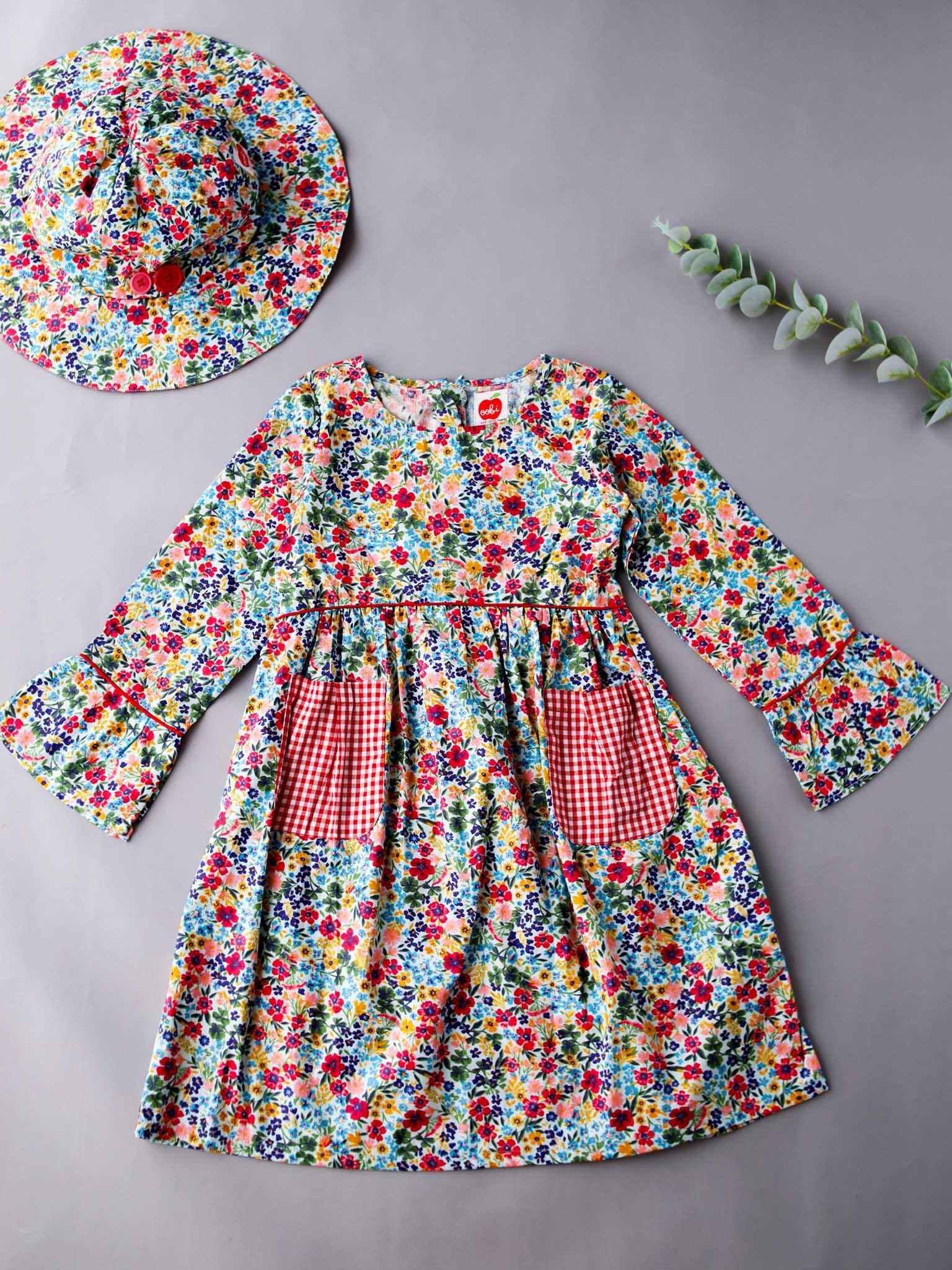 Pilgrim Blue Forest Flower Dress - Oobi