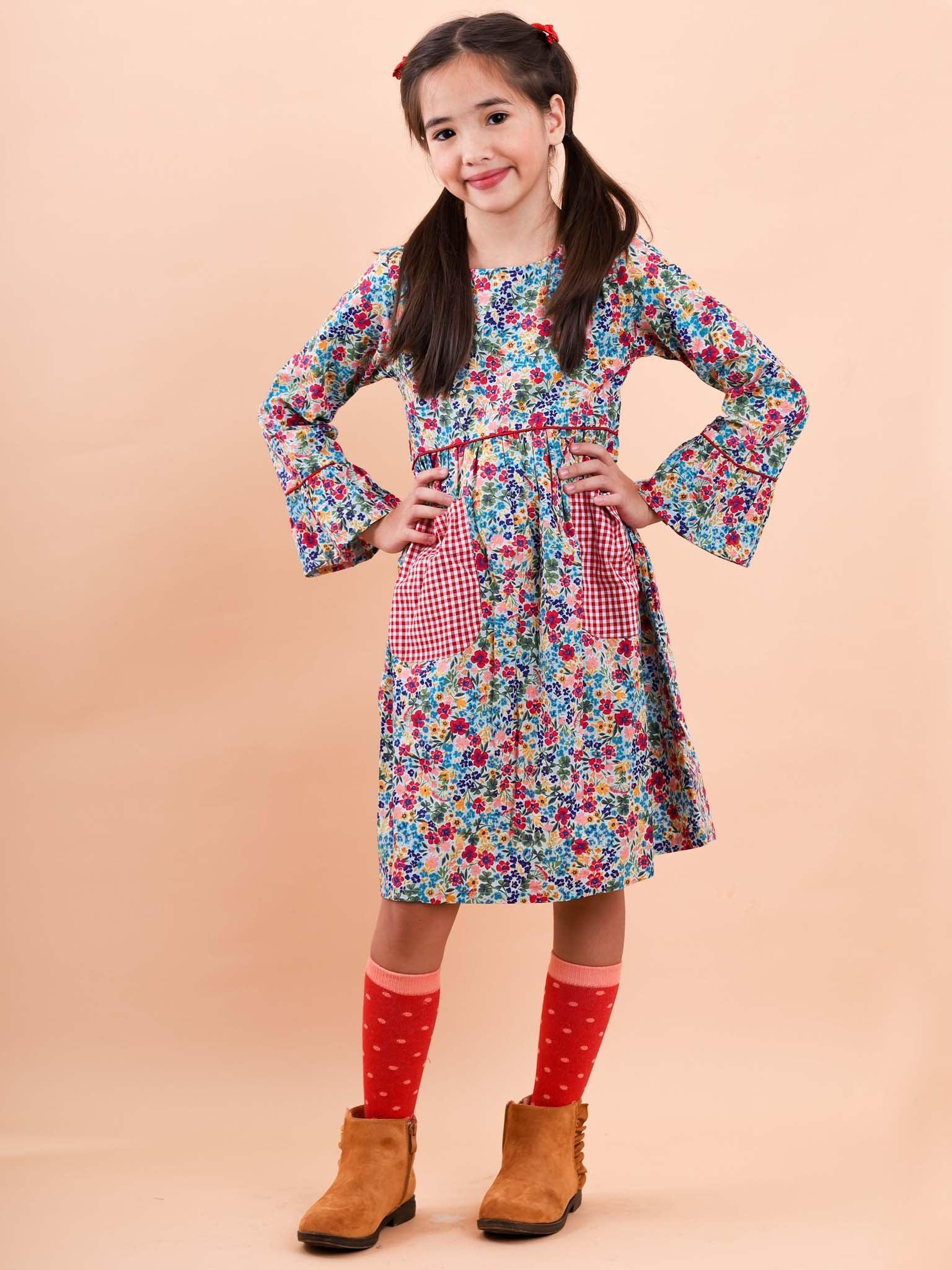 Pilgrim Blue Forest Flower Dress - Oobi