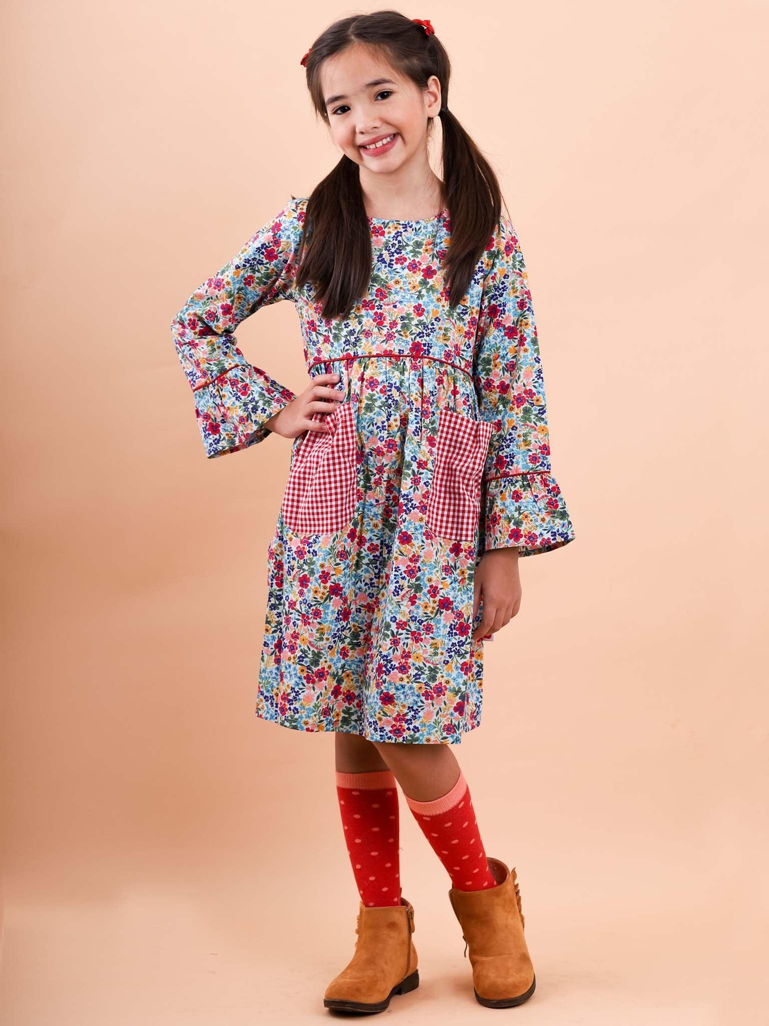 Pilgrim Blue Forest Flower Dress - Oobi