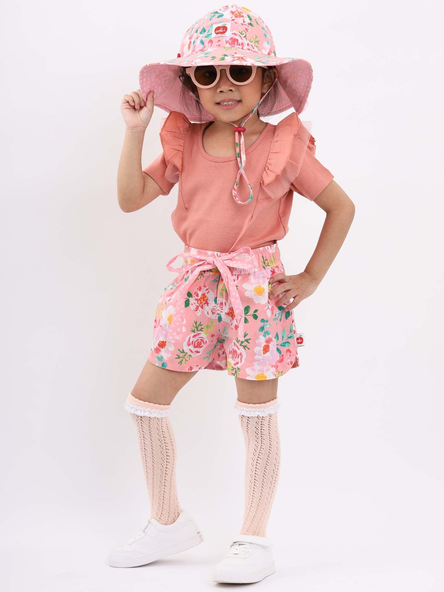 Lyla Pink Watercolour Shorts - Oobi