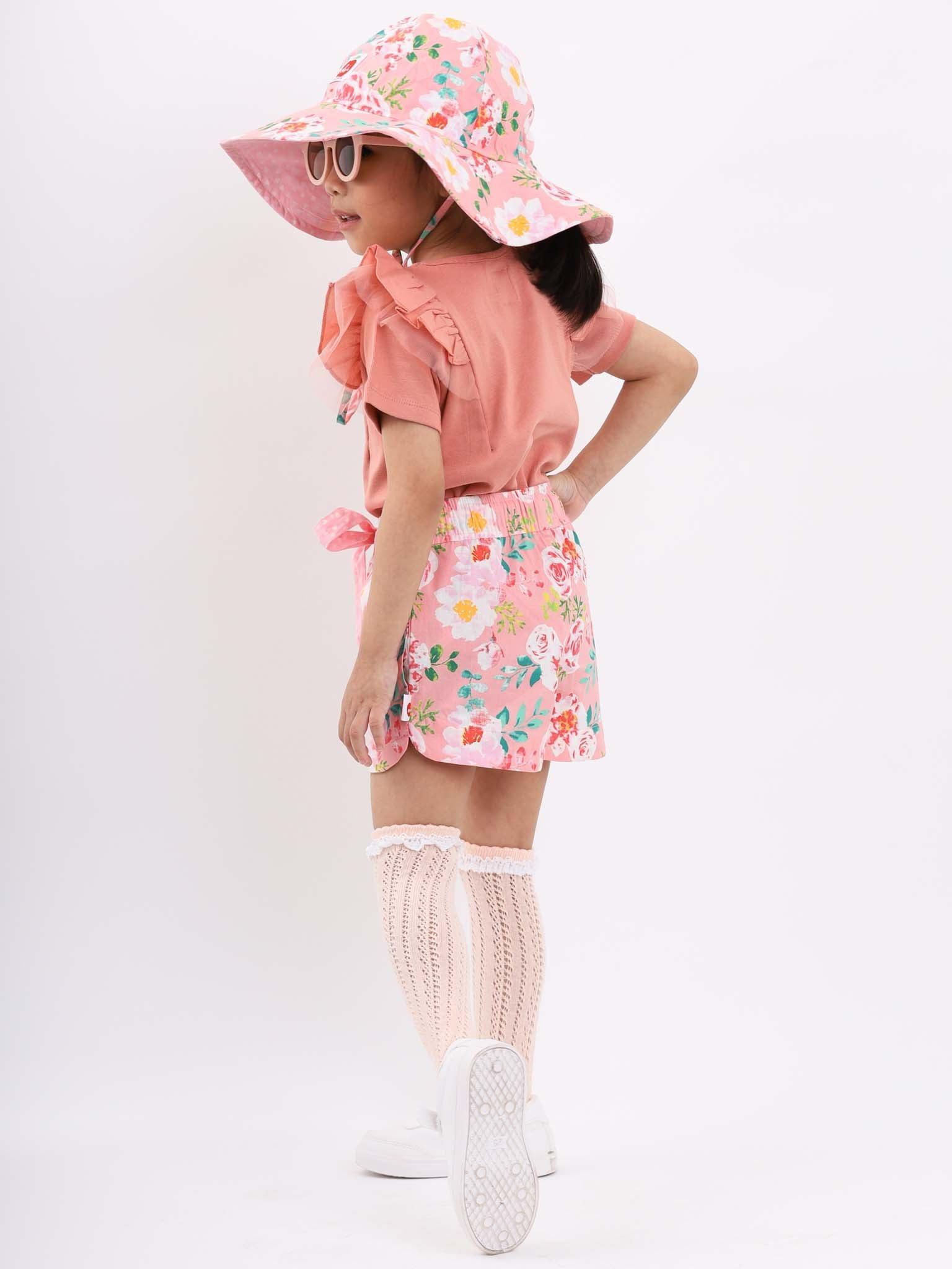 Lyla Pink Watercolour Shorts - Oobi