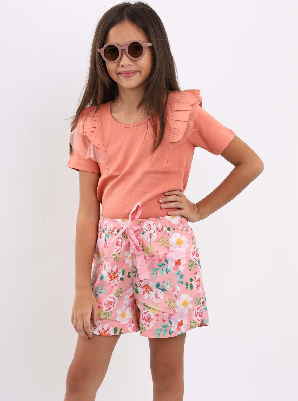 Lyla Pink Watercolour Shorts - Oobi