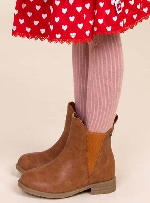 Dusky Pink Rib Tights