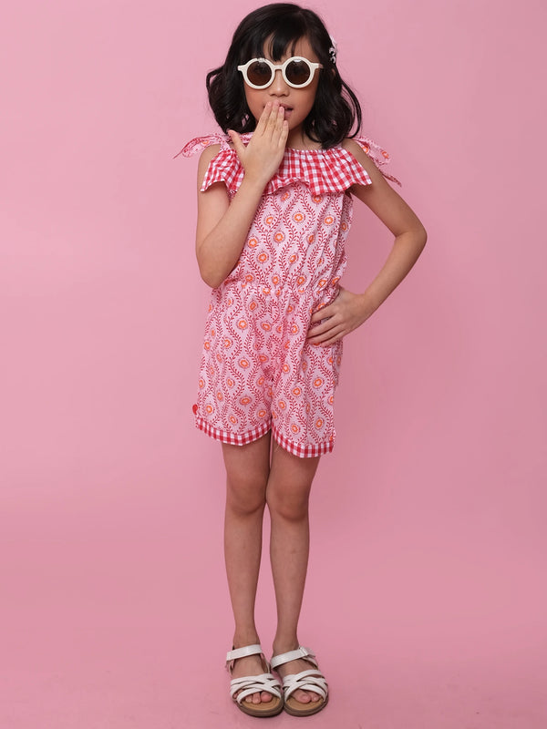 Woodblock Flower Josie Playsuit