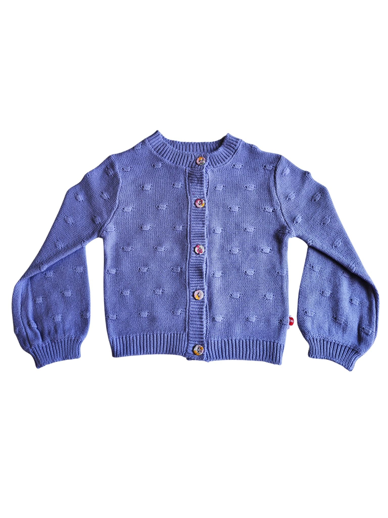 Cardigan with Textured Dots Orchid - Oobi
