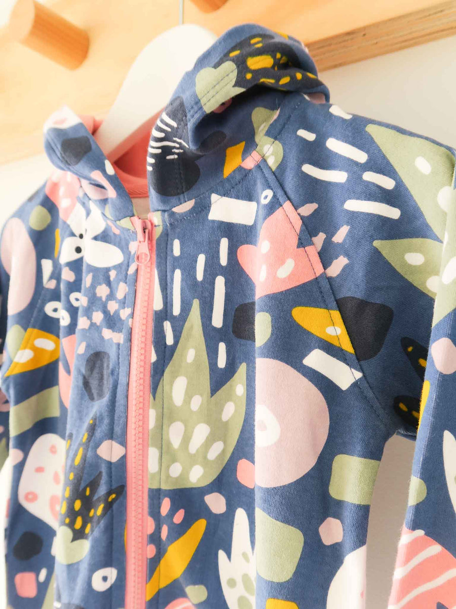 Navy Jungle Jersey Hoodie Jacket