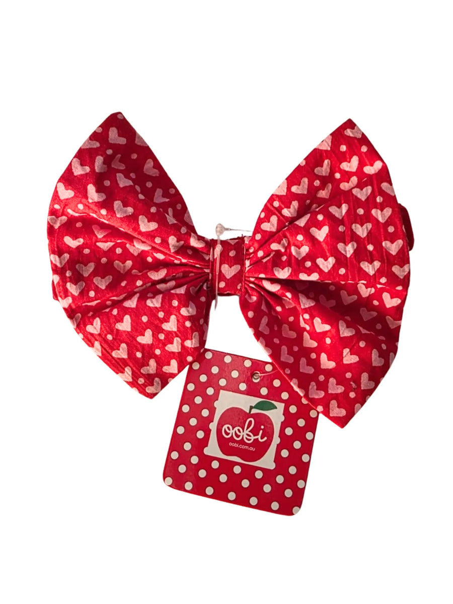 Small Hearts Bow Headband