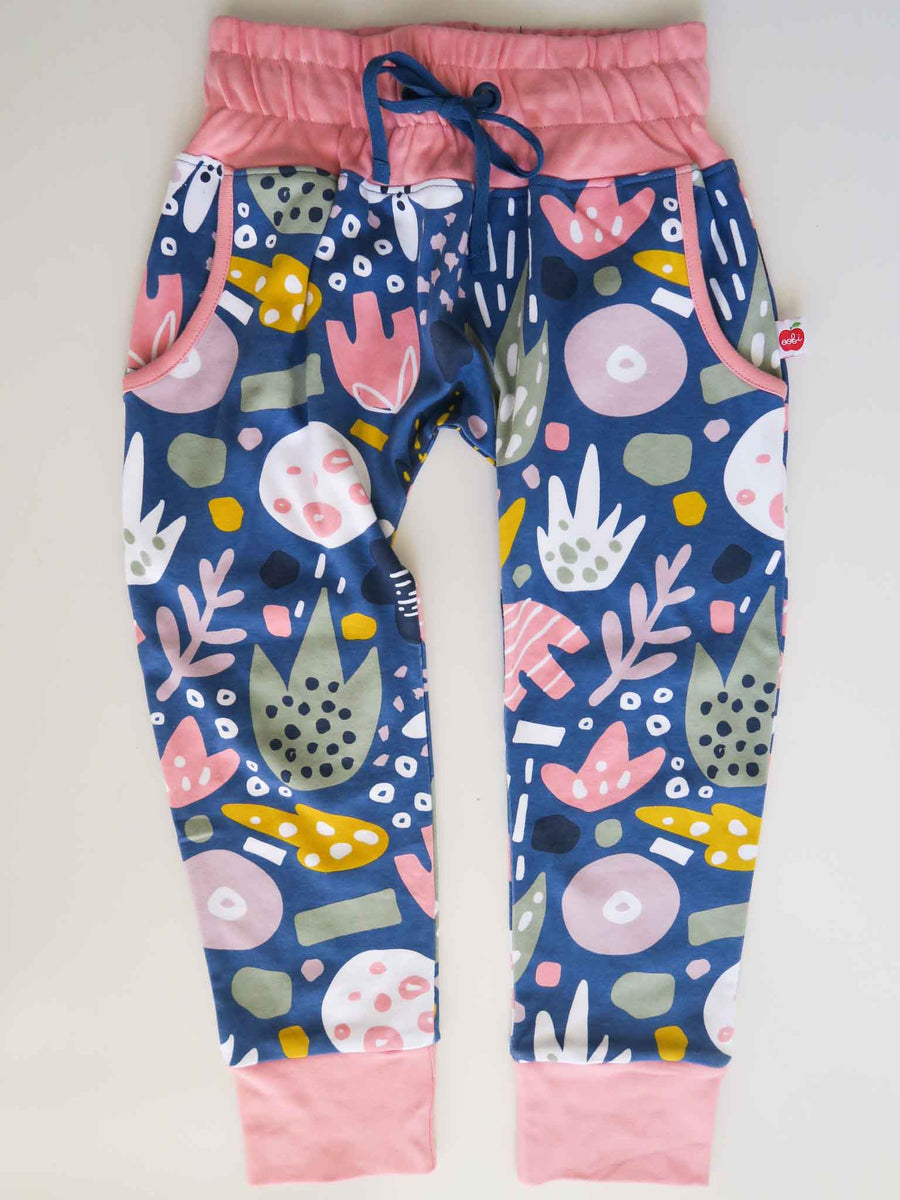 Navy Jungle Jersey Joggers