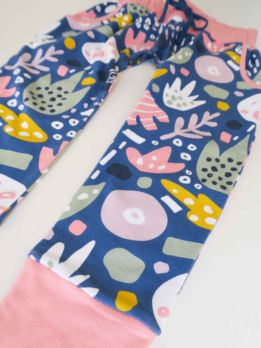 Navy Jungle Jersey Joggers