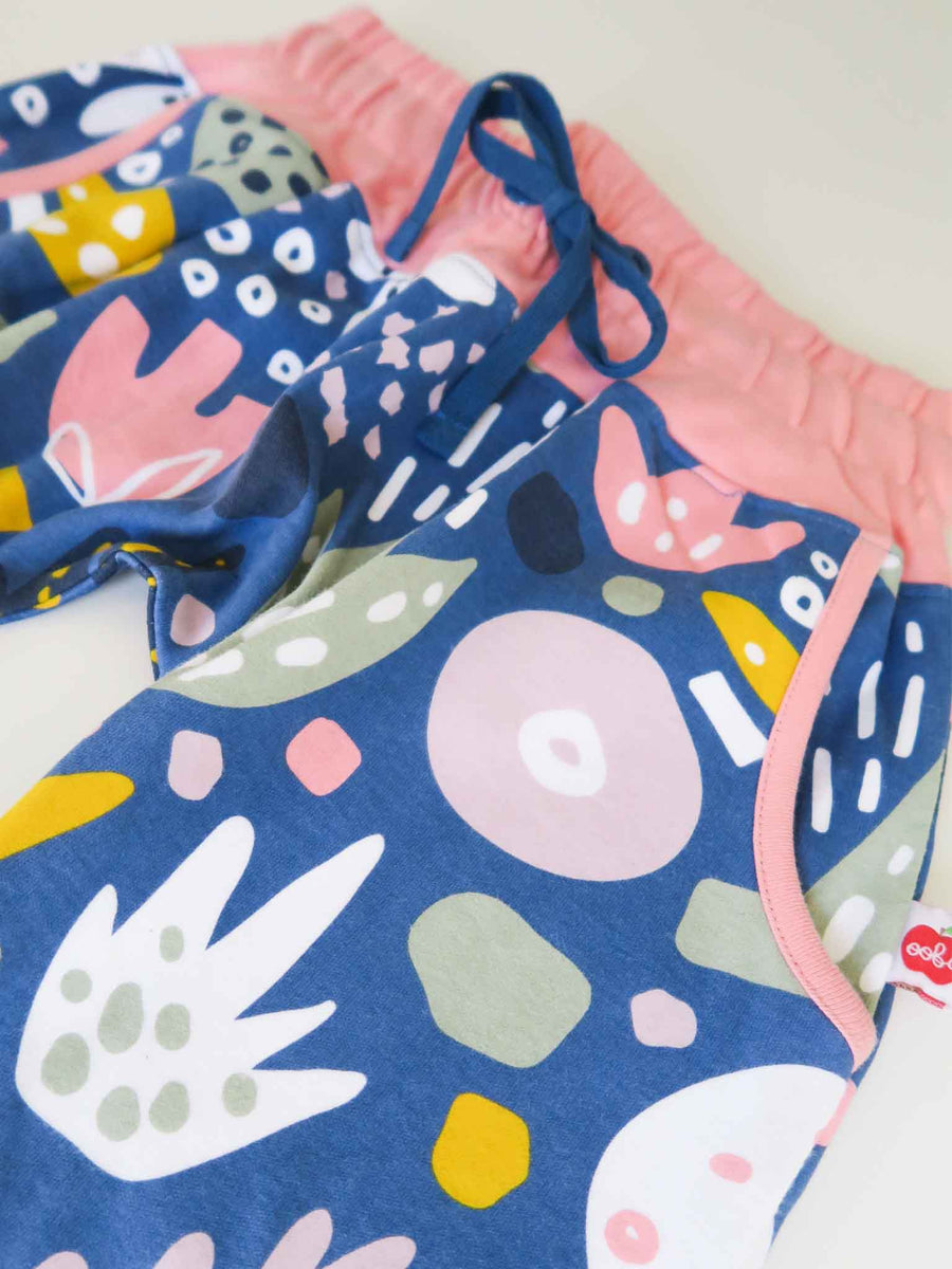 Navy Jungle Jersey Joggers