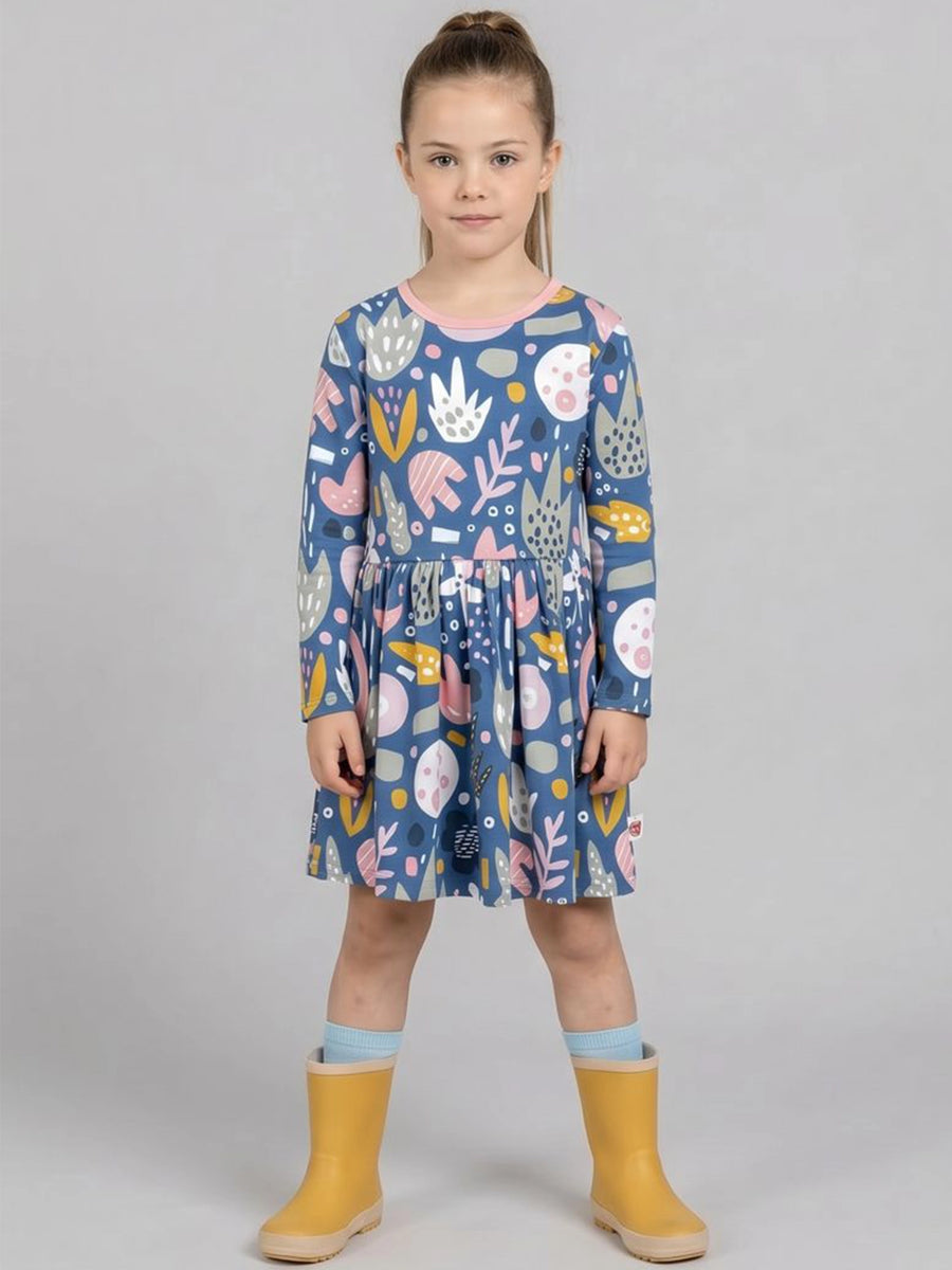 Navy Jungle Jersey Amelie Dress