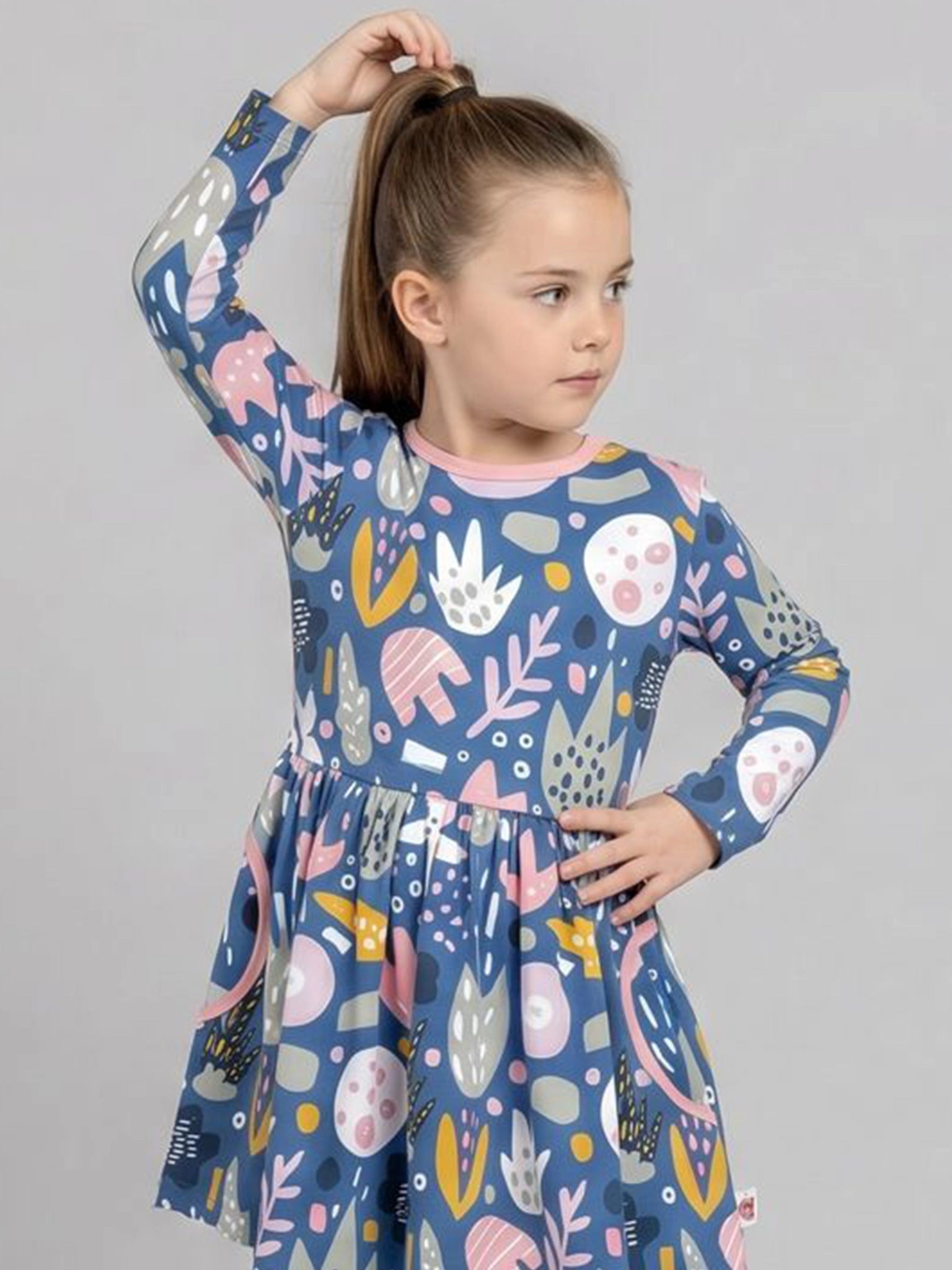 Navy Jungle Jersey Amelie Dress