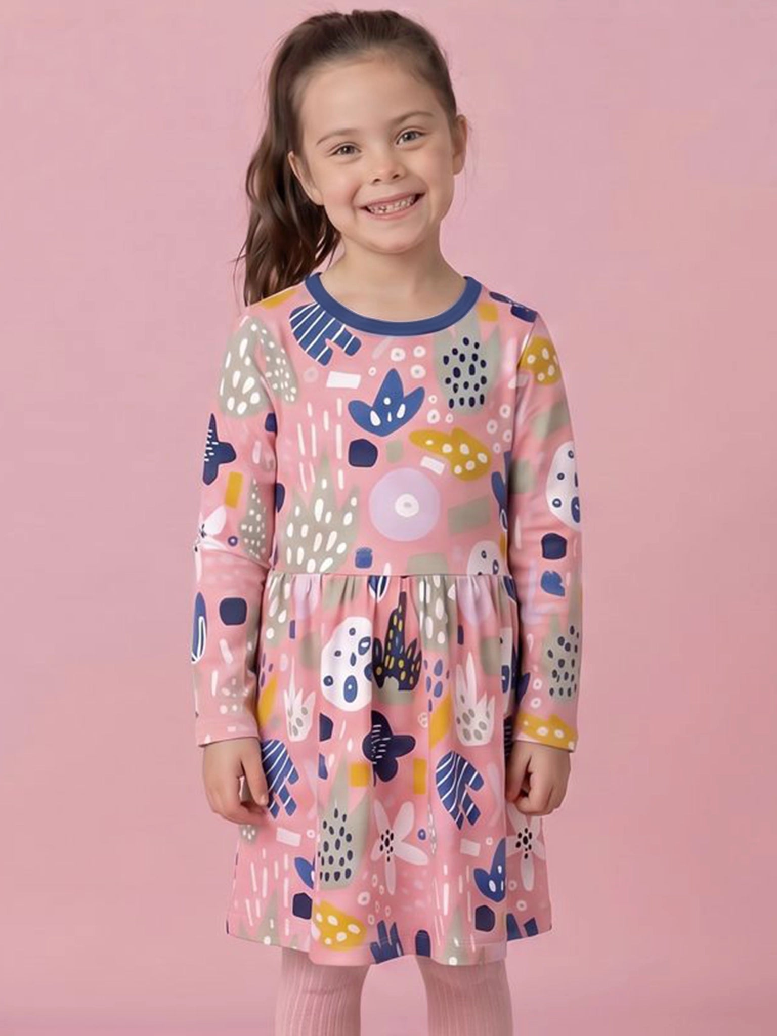 Pink Jungle Jersey Amelie Dress