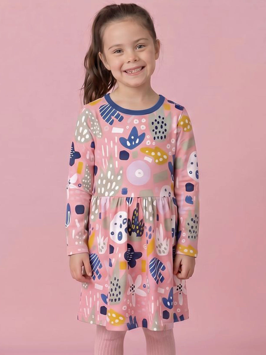 Pink Jungle Jersey Amelie Dress