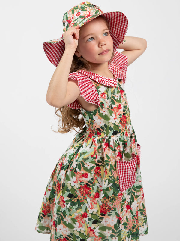 Aussie Bush Flowers Ponytail Hat