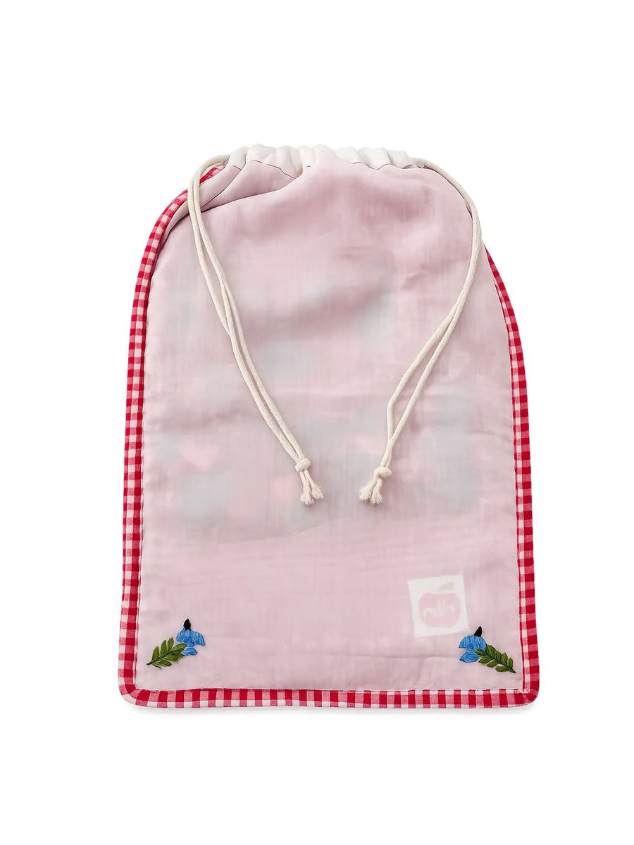 Fluttery Hearts Patchwork Bib in Gift Bag