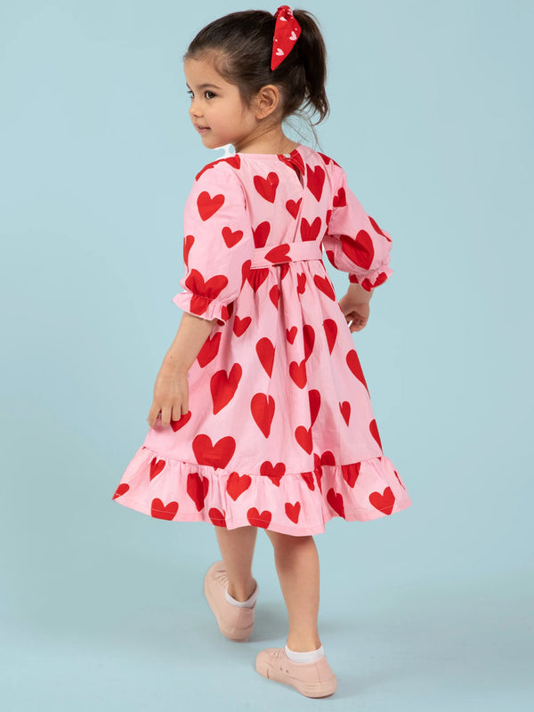 Big Heart Girls’ Midi Dress