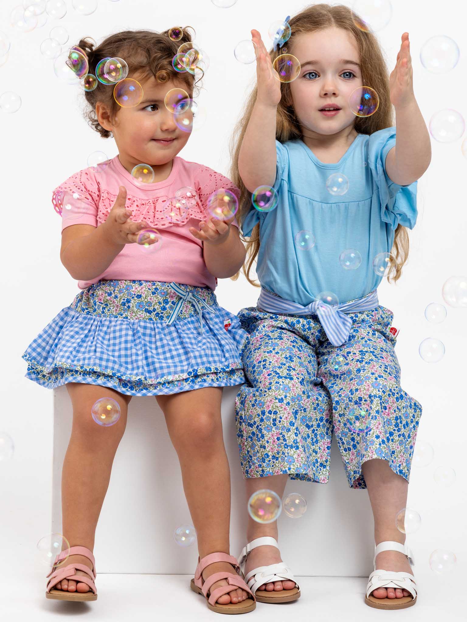 Blue flower pants