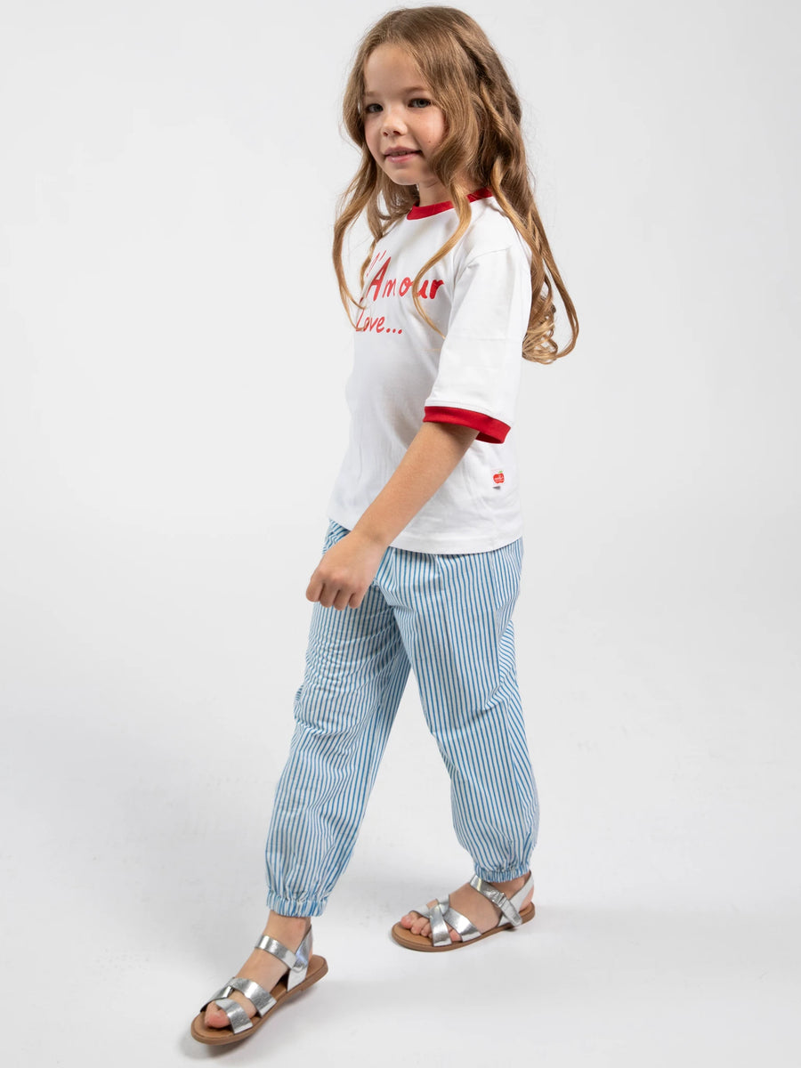 Blue Stripe Balloon Pants