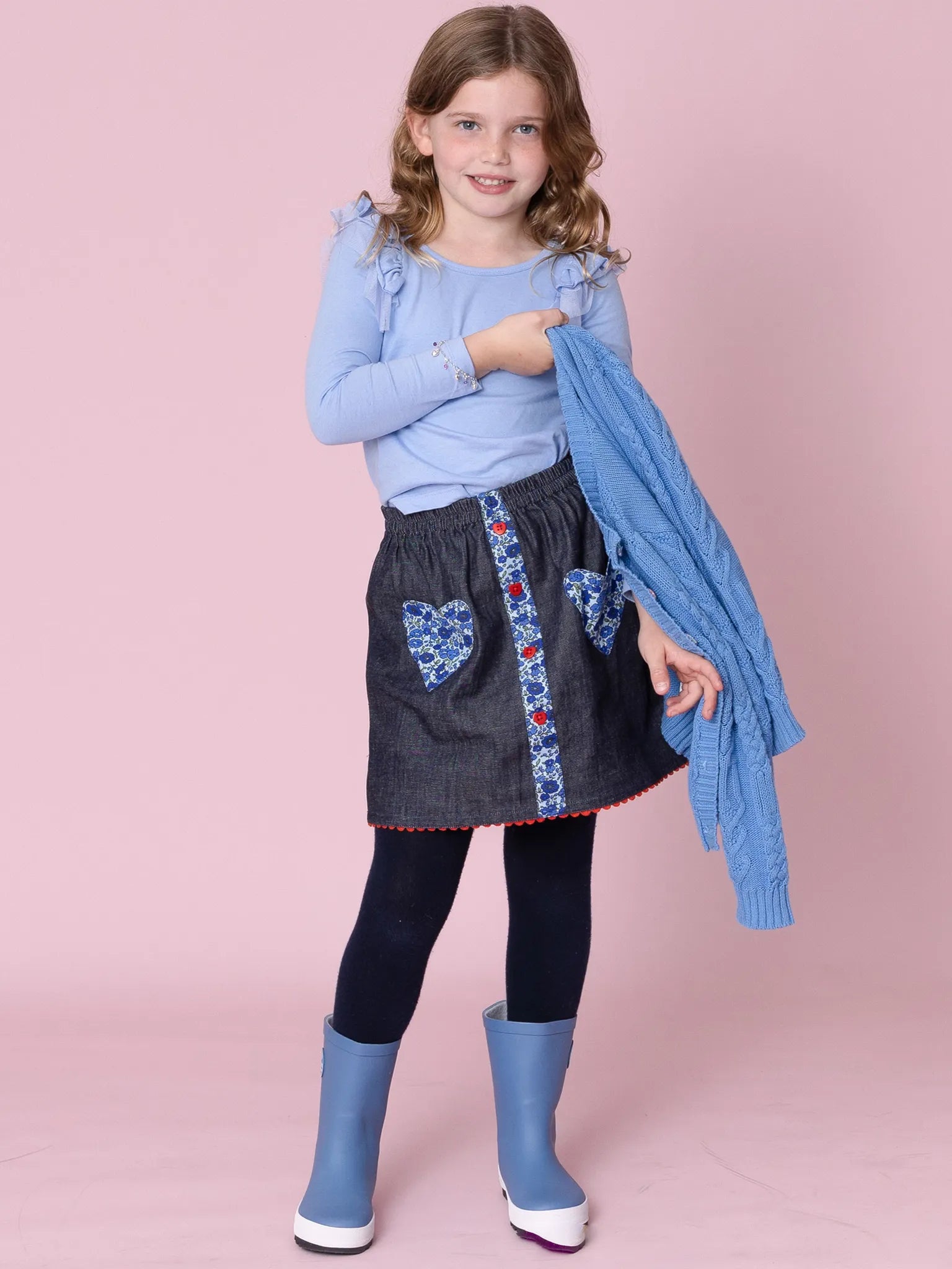 Willow Cloud Blue Cotton Cardigan