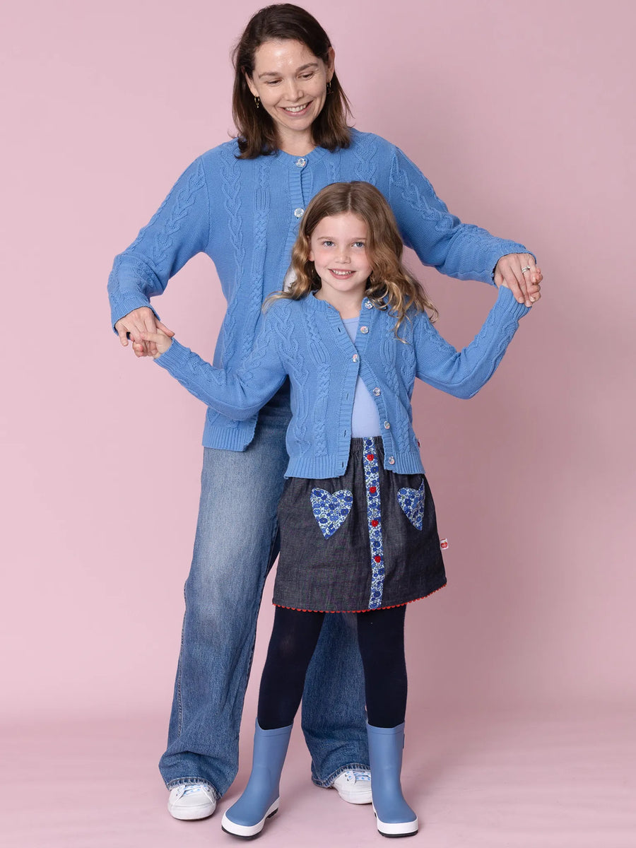 Willow Cloud Blue Cotton Cardigan