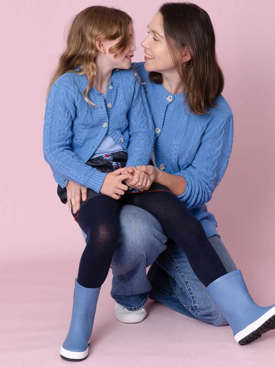 Willow Cloud Blue Cotton Cardigan