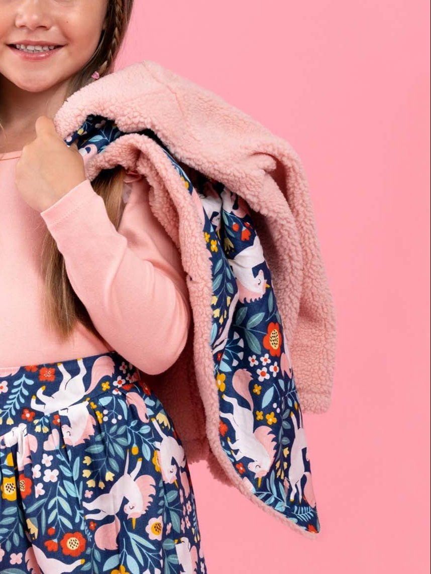 Faux Fur Light Pink Fuzzy Jacket - Oobi