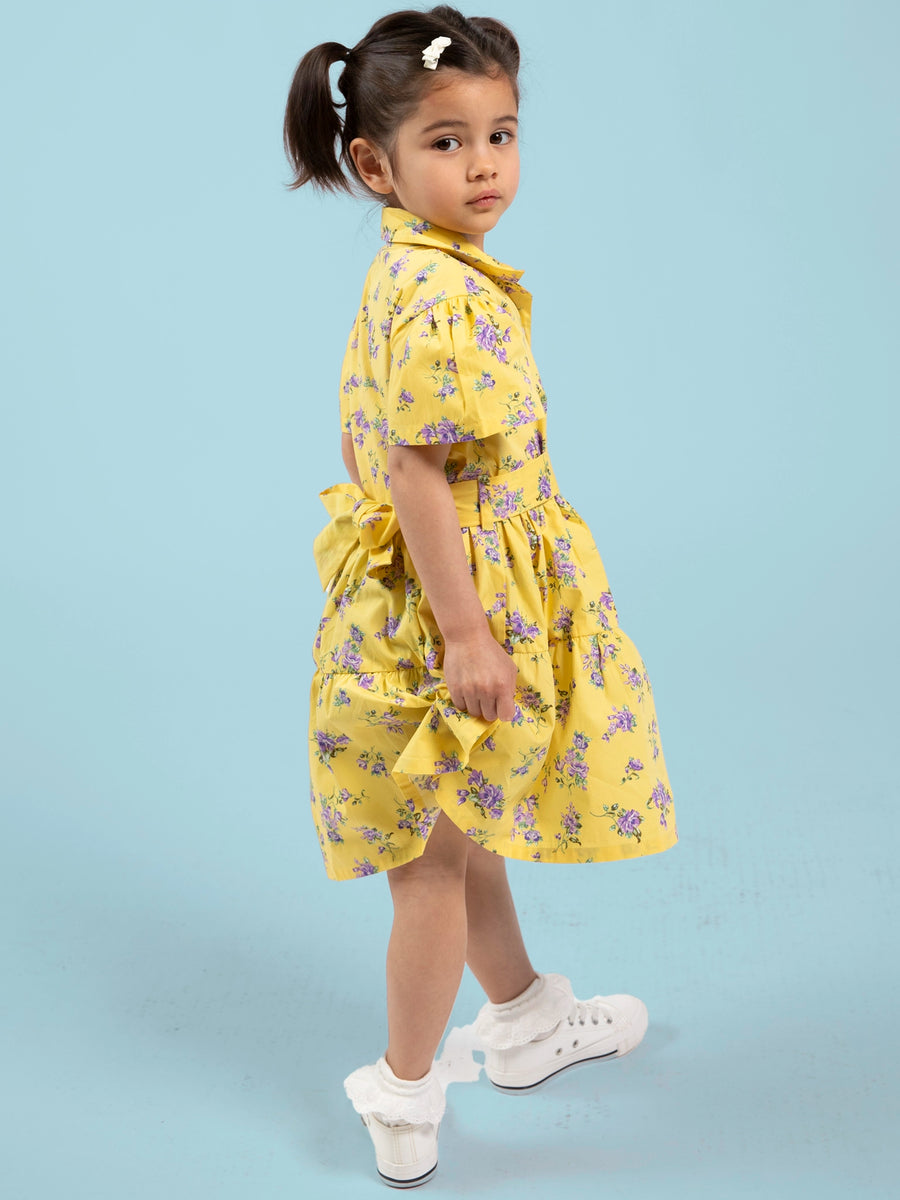 Buttercup Tiered Shirt Dress