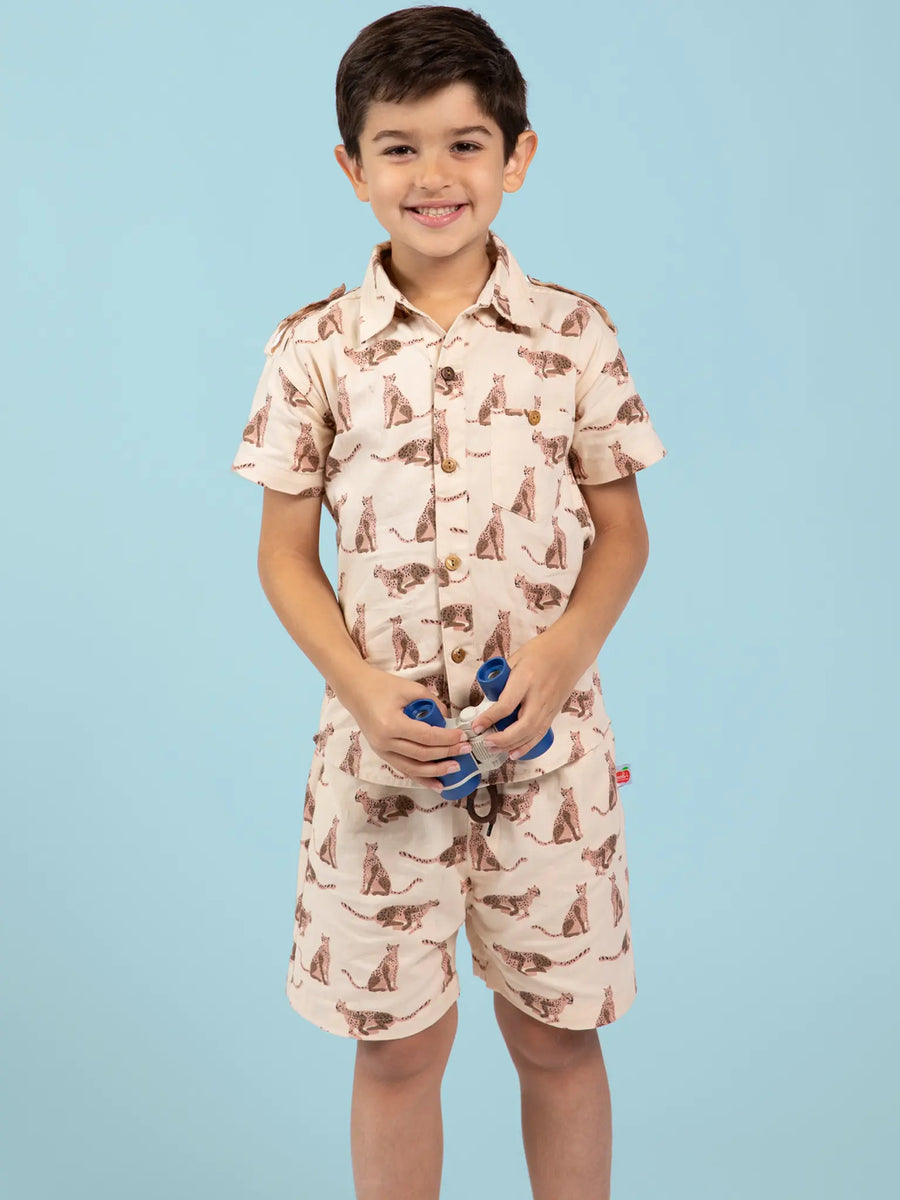 Cheetah Boys Animal Print Shirt