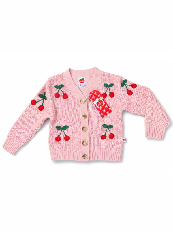 Cherry Appliqué Cardigan