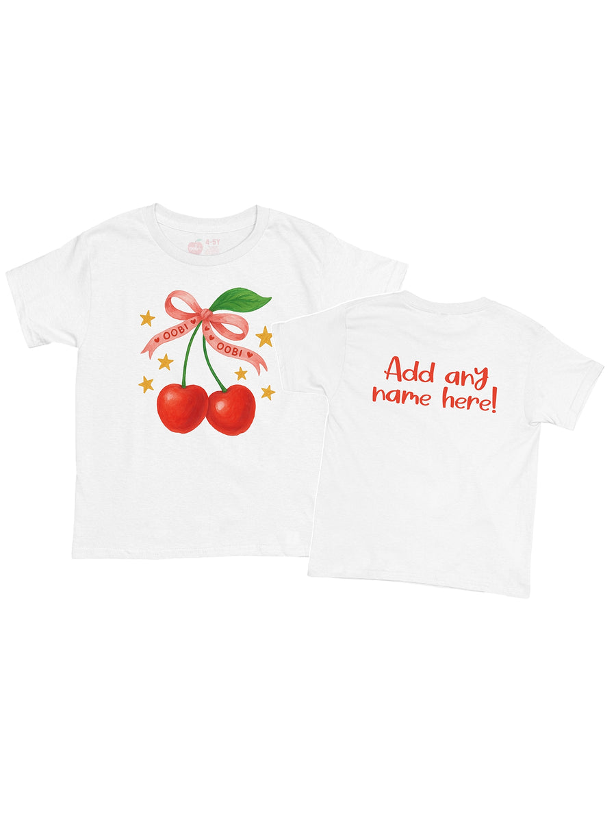 Cherry Printed Tee - Personalisation Available! 2Y - Women