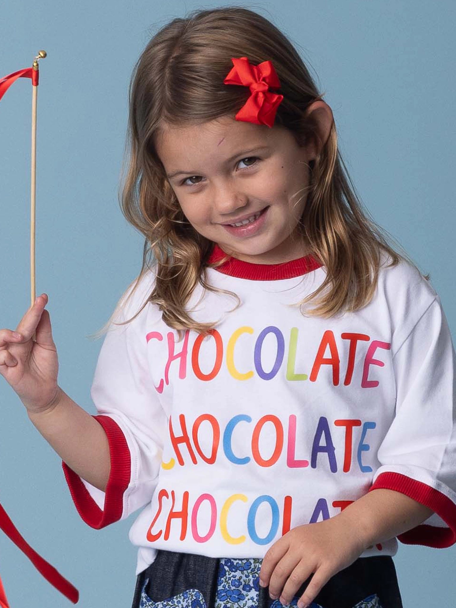 Chocolate Tee with Red Binding - Personalise it!