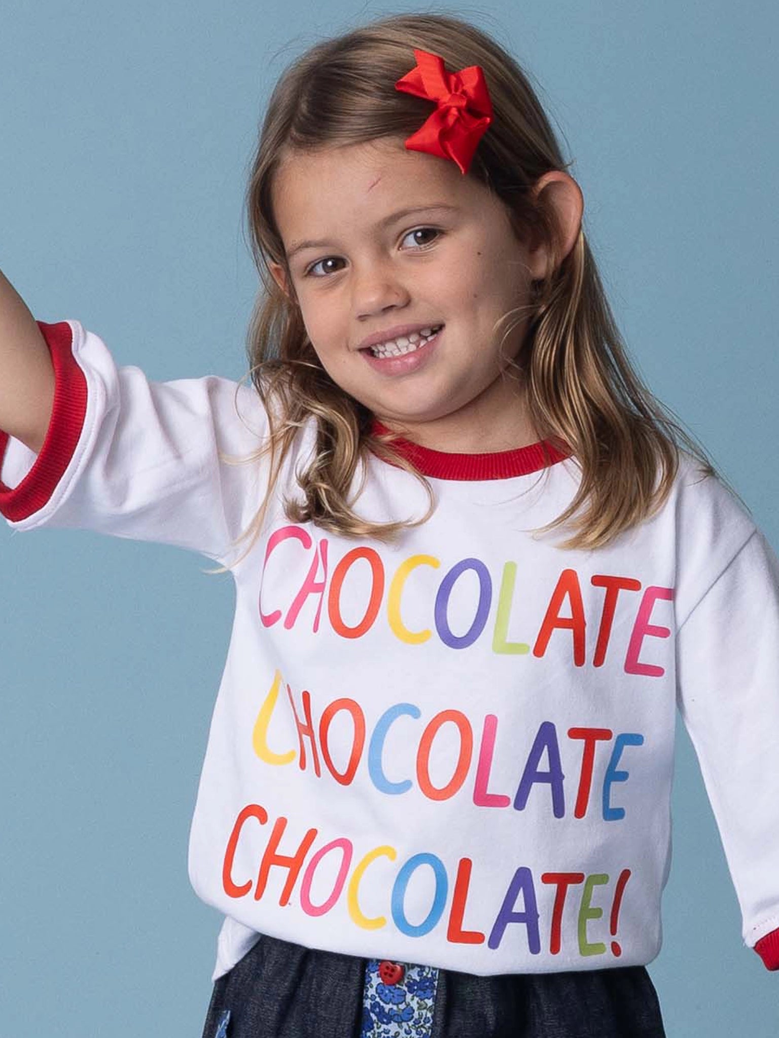 Chocolate Tee with Red Binding - Personalise it!