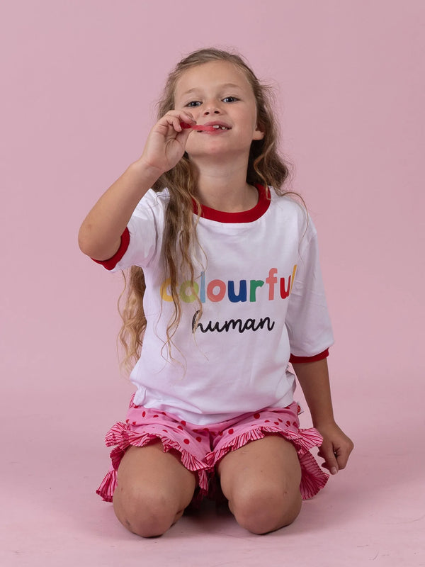 Colourful Human Tee - White