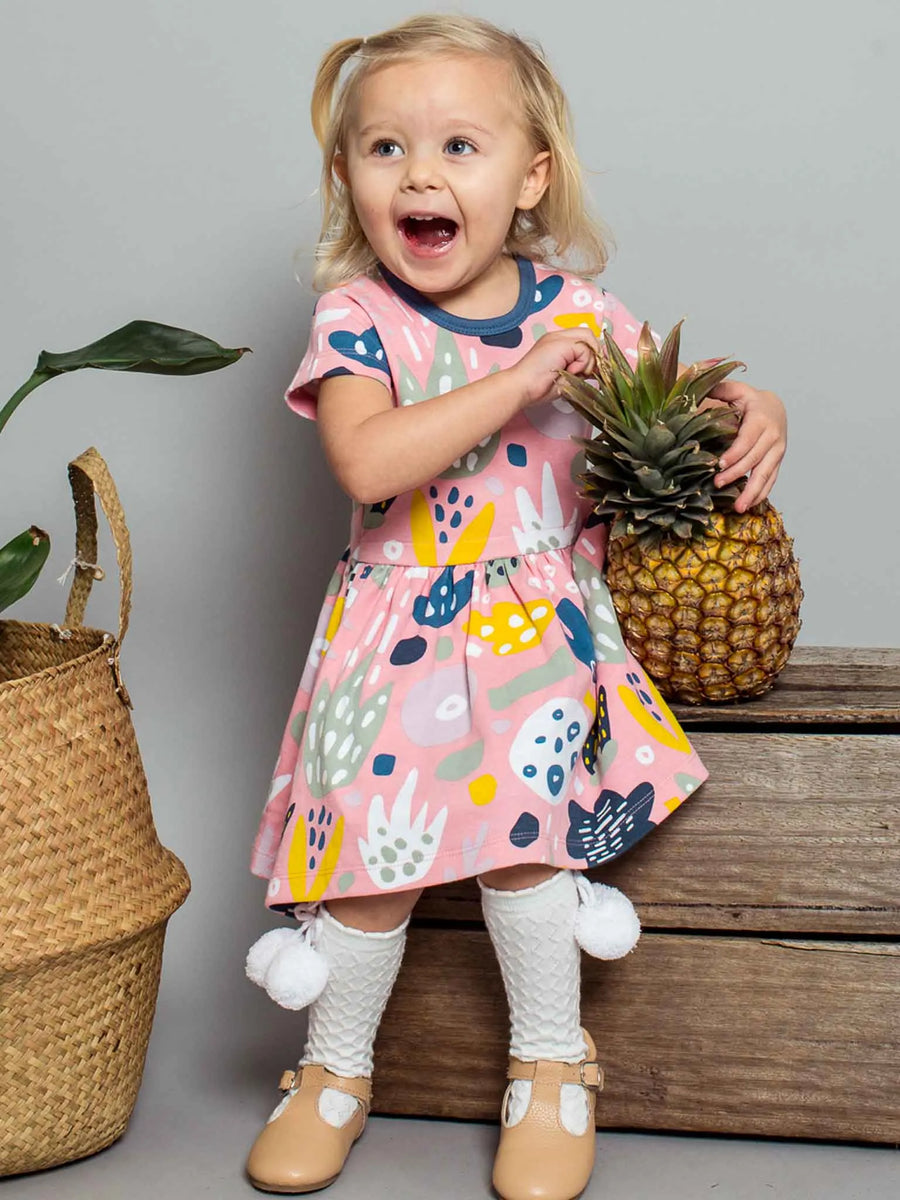 Pink Jungle Skater Dress