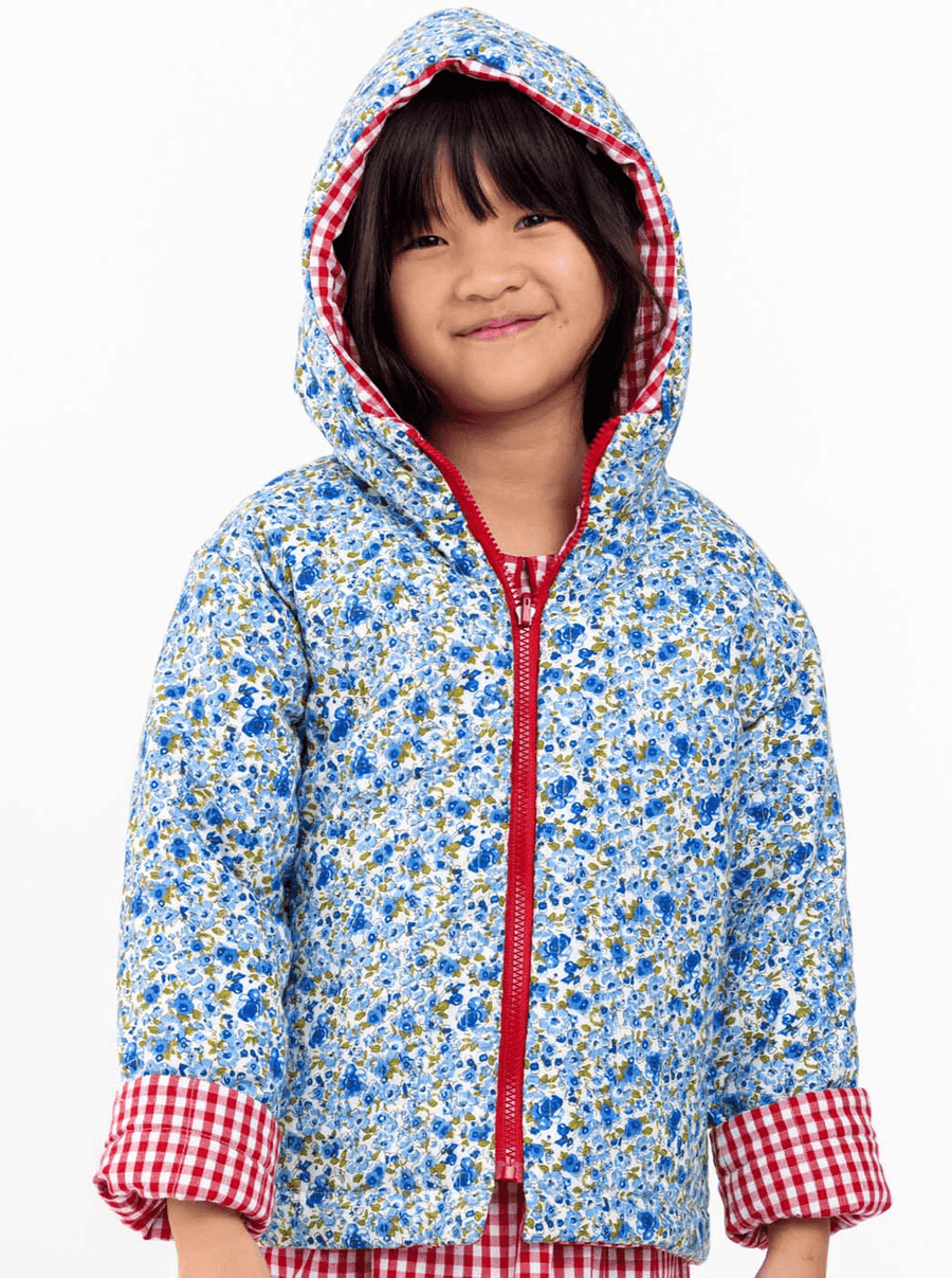 English Flowers Quilted Reversible Jacket