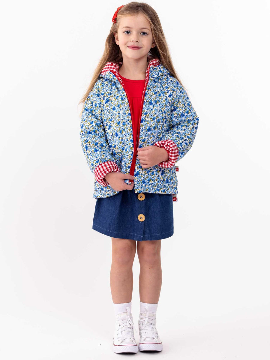 English Flowers Quilted Reversible Jacket