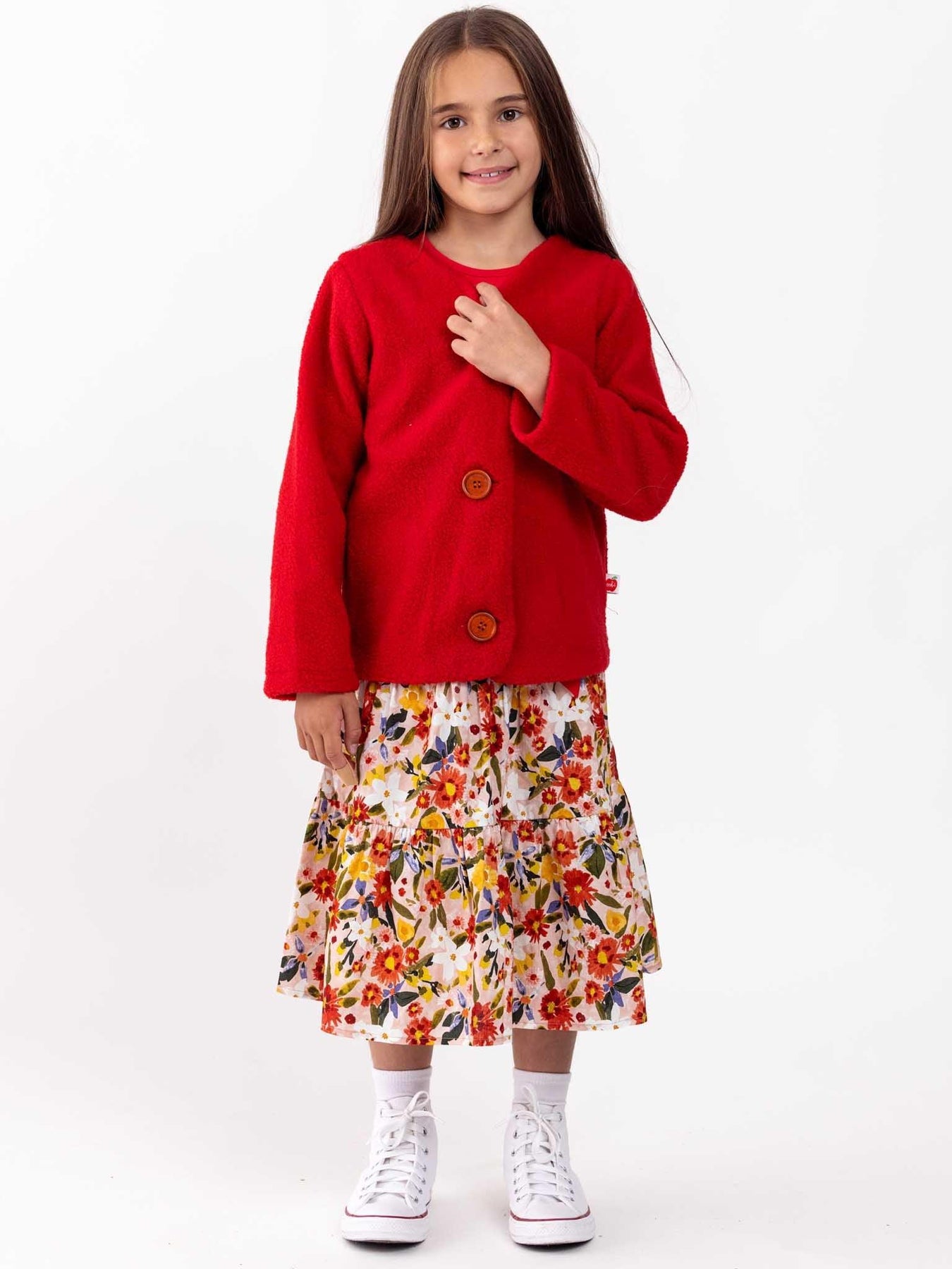 Fuzzy red jacket deals