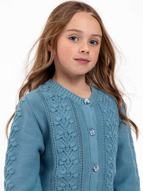 Teal Floral Cardigan